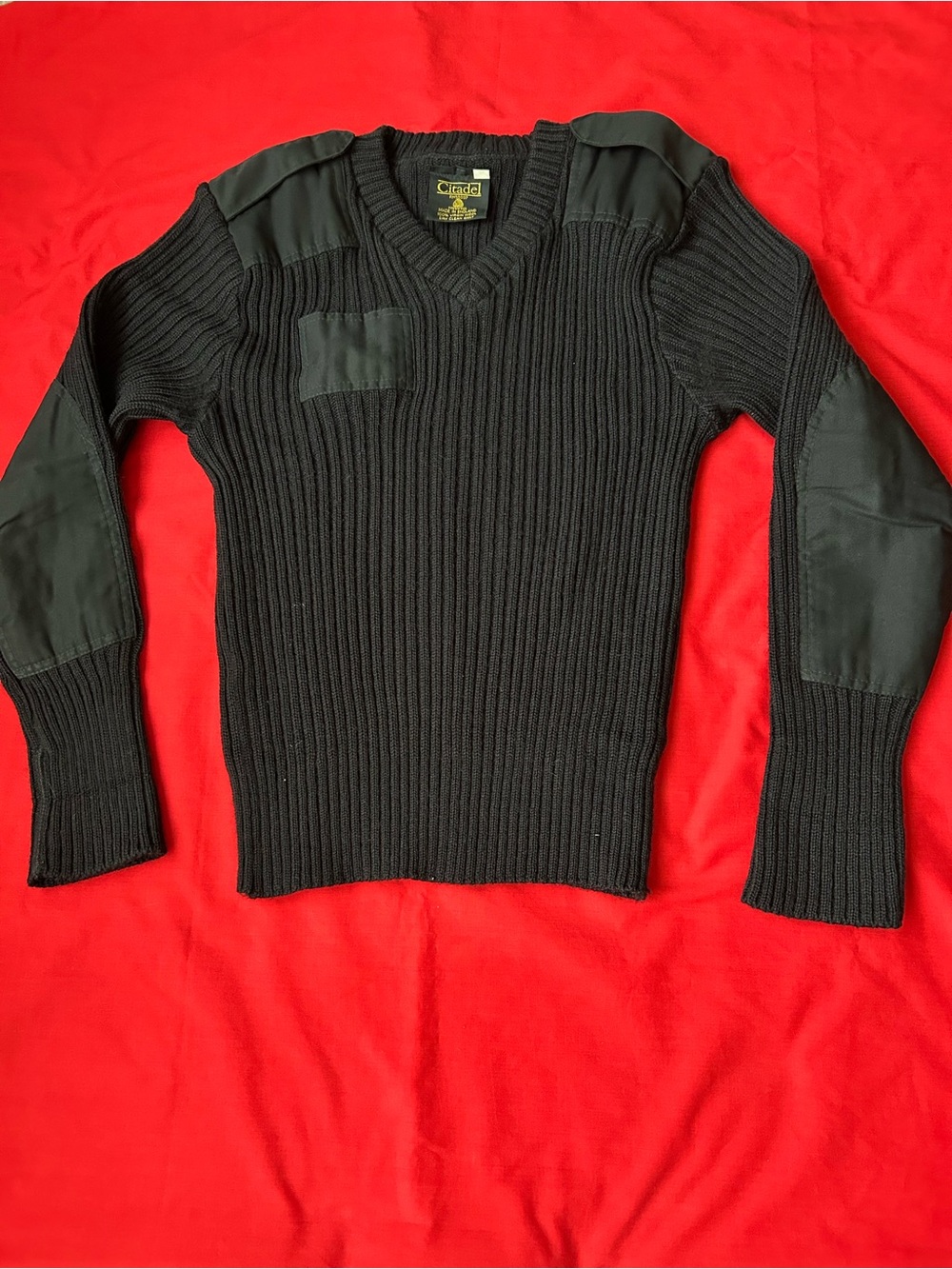 Citadel Wool Ribbed V-Neck Sweater